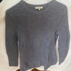 Madewell grey cable knit sweater